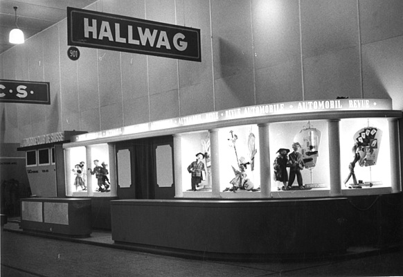 Impressionen vom Genfer Autosalon 1952 - Der Stand der Automobil Revue (Hallwag)
