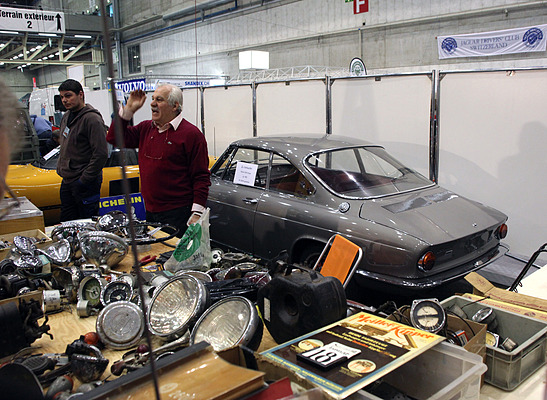 Impressionen vom OTM Fribourg 2013 - auf manchen Ständen traten die Fahrzeuge in den Hintergrund, wie dieser Simca 1200 S