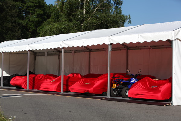 Image: Impressions of the 2013 Solitude Revival - Abarth sports cars carefully packed away