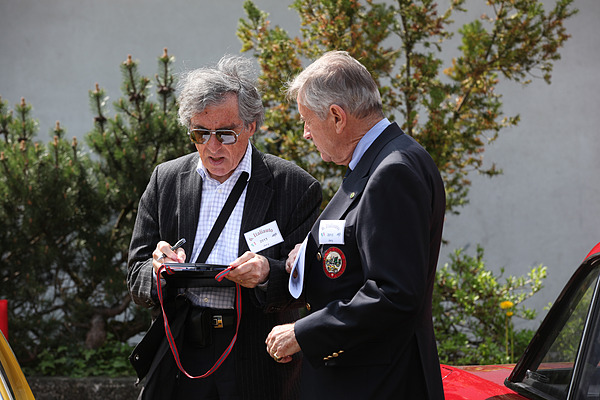 Impressionen vom Treffen italienischer Oldtimerautos "Italiauto" 2013 - Roger Gloor engagiert sich als Leiter der Jury