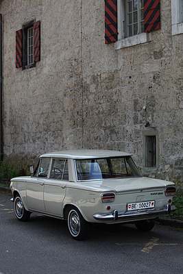 Impressionen vom Treffen italienischer Oldtimerautos "Italiauto" 2013 - ein Fiat 1500 ist zu Besuch