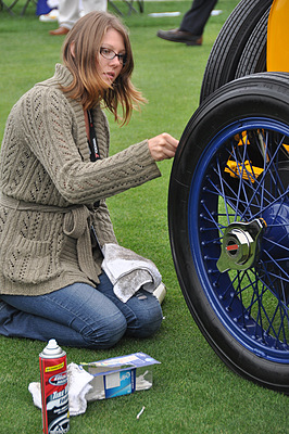 Impressionen von Pebble Beach 2012 - auch die Reifen sollen schön schwarz sein
