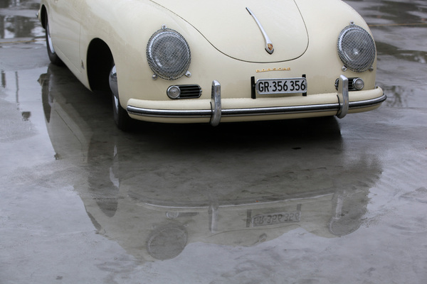 Impressionen von den Dolder Classics im September 2013 - früher Porsche 356 im Regen