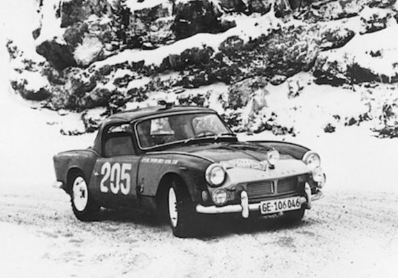 Impressionen von der Buchvernissage «Les Suisses au Mans 2013» - Triumph Spitfire Thuner-Gretener an der Monte Carlo Rallye