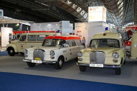 Impressionen von der Internationalen Automobil Ausstellung (IAA) 2013 in Frankfurt - Das Deutsche Rote Kreuz feiert das 150-jährige bestehen mit einer Ausstellung historischer Krankenwagen