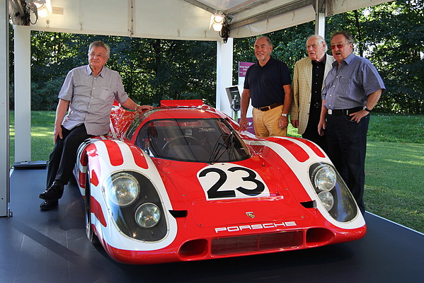 Impressionen von der Rallye Historique im Rahmen der Schloss Bensberg Classics 2012 - Porsche 917 mit Hans Hermann und weiteren Mitstreitern von damals