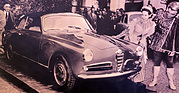 Impressionen von der Rétromobile Paris 2014 - 60 Jahre Alfa Romeo Giulietta - ein Bild aus der Zeit, ausgestellt am Alfa-Clubstand