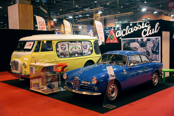 Impressionen von der Rétromobile Paris 2014 - Alfa Romeo Giulietta Sprint auf dem Stand des französischen Alfa-Clubs