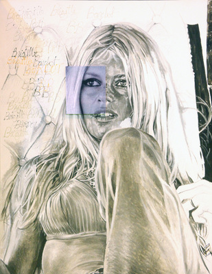 Impressionen von der Rétromobile Paris 2014 - Brigitte Bardot auf einem Bild im "Malerdörfchen"