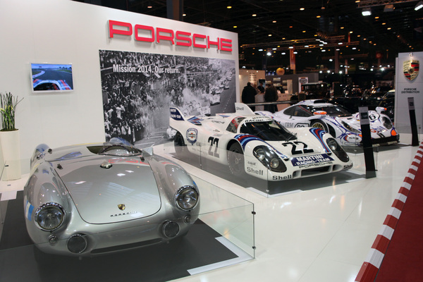 Impressionen von der Rétromobile Paris 2014 - Porsche zeigt legendäre Rennwagen