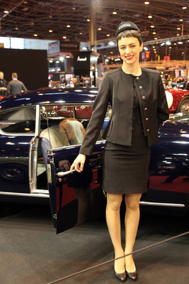 Impressionen von der Rétromobile Paris 2014 - elegant präsentierter Lancia auf der Sonderausstellung Lancia Auto