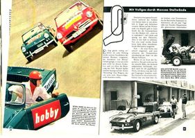 In der Boxengasse - NSU Wankel Spider kontra Triumph Spitfire MK II im hobby Super-Test (1965)