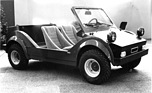 Indestor Criosette - rudimentäres Basisauto auf der Basis des Fiat 126 - am Genfer Automobilsalon 1974