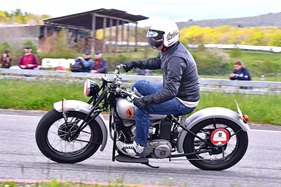 Indian Scout 741 (1943) - Gleichmässigkeitssieger bei den Motorrädern - Pista & Piloti Hillclimb Pferdsfeld 2024