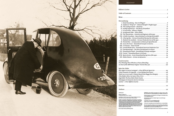 Inhaltsverzeichnis - Magazin "Rare & Unique Vehicles" (Vol 1/2021)