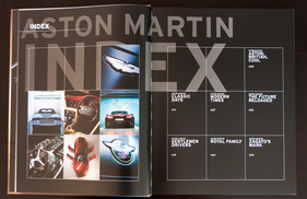 Inhaltsverzeichnis des Buchs «The Aston Martin Book» von René Staud