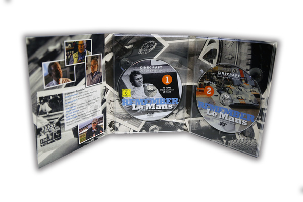 Innenansicht der aufklappbaren DVD von "Remember Le Mans"