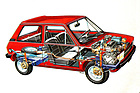 Innocenti Mini 120 L (1975) - Durchsichtszeichnung