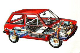 Innocenti Mini 120 L (1975) - Transparency drawing (1975)