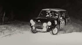 Innocenti Mini Cooper (1975) -  Locher/Krebs an der Coppa di Liburna 1975. 2. Rang hinter Wintsch/Imholz auf Opel Ascona Innocenti Mini Cooper (1975) -  Locher/Krebs an der Coppa di Liburna 1975. 2. Rang hinter Wintsch/Imholz auf Opel Ascona