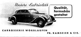Inserat Carrosserie Worblaufen Fritz Ramseier & Cie.