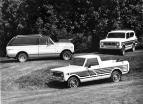 International Scout II (1976) - links der "Traveler", in der Mitte der "Terra" und der Scout II rechts