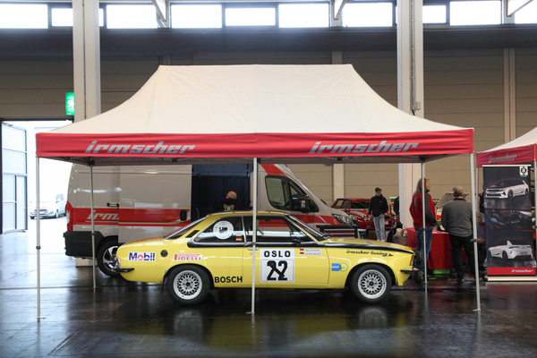 Irmscher-Opel unter Zeltach in der Halle - Motorworld Classics Bodensee 2022