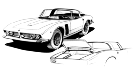 Iso Grifo Convertibile (1967) - Skizze