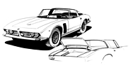Iso Grifo Convertibile (1967) - Skizze