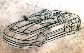 Italdesign Aztec (1988) - eine Skizze von Giugiaro