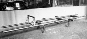 Italmeccanica I.T. 160 (1950) - das Fahrgestell aus Chrom-Molybdän-Stahlrohren