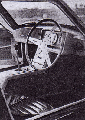 JWF Milano GT (1962) - Blick ins Interieur des Autos von Bruce Leer, um das Jahr 1965