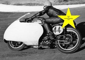 Jack Brett auf seiner Norton 500 in Spa 1957 Jack Brett auf seiner Norton 500 in Spa 1957