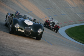 Jaguar C Type (1963) - in der offenen Rennbahn von Oerlikon - Indianapolis in Oerlikon 2012