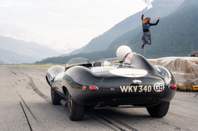 Jaguar D-Type (1955) - beim Kilomètre Lancé anlässlich der St. Moritzer Automobilwoche 2021