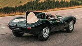 Jaguar D-Type (1956) – Im Heck befindet sich das Reserverad und der als Gummiblase ausgeführte Tank