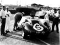 Jaguar D Type (1960) - Boxenstopp, Chassis XKD606 war das Siegerfahrzeug in Le Mans 1957 für die Ecurie Ecosse