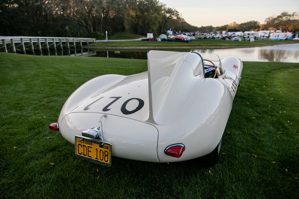 Jaguar D-Type mit der stabilsierenden Flosse - Amelia Island Conours d'Elégance 2017