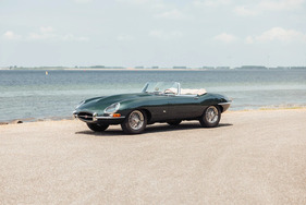 Jaguar E-Type Series 1 3.8-Litre 'Flat Floor' Roadster (1961) - offered as lot 130 at the Bonhams Zoute auction on October 8, 2023