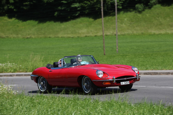 Jaguar E-Type Series II (1969) - auf der Samstagsrundfahrt - Oldtimer in Obwalden (O-iO) 2019