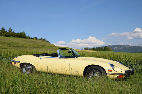 Jaguar E-Type V12 Roadster (1974) - as lot 18 at the auction of the classic car gallery at the Dolder Grand Hotel on June 17, 2017