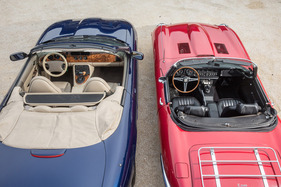 Jaguar E-Types Series 2 (1970) und Jaguar XK8 Convertible (2000) im Vergleich - Blick ins Cockpit (1970)