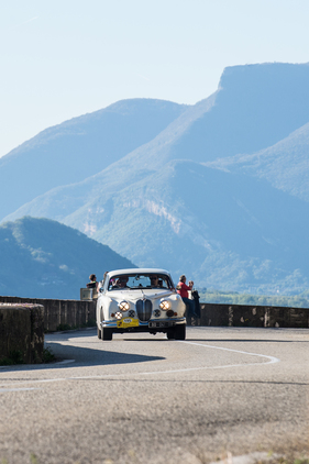 Jaguar Mk II 3.8L (1961) an der Tour Auto Optic 2ooo auf Etappe 3 am 10. April 2014 (Startnummer 195)