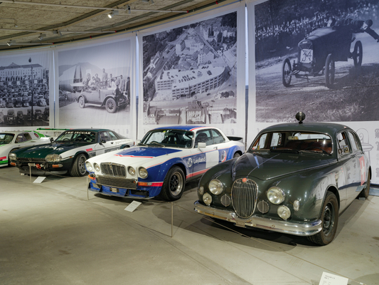 Bild: Jaguar Mk1 3,4 Litre als Polizeifahrzeug - Jaguar-Sonderausstellung 2023/2024 - Pantheon Basel