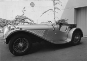 Jaguar SS 100 (1936) - Aufnahme aus den Siebzigerjahren