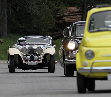 Jaguar SS 100 (1938) - Teilnehmer bei der Lenzerheide Motor Classics 2013