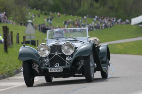 Jaguar SS 100 (1938) - im Feld der Vorkriegsrennwagen am GP Mutschellen 2012