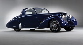 Jaguar SS Coupé 1938 - Seitliche Frontansicht