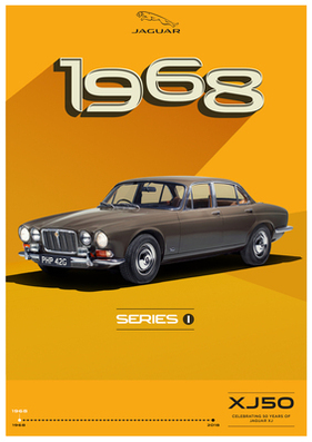 Jaguar XJ6 (1968) - die erste Generation, so präsentiert im Jahr 1968
