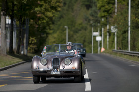 Jaguar XK 120 (1950) - am Start beim GP Suisse 2012 in der Kategorie Sport- und Tourenwagen 1946 - 1962